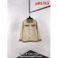 GUCCI古馳 Vintage日版 古著提花拼接 水洗做舊牛仔夾克 情侶款 ydi1313
