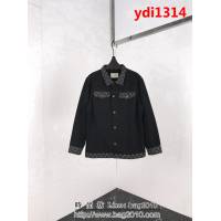GUCCI古馳 Vintage日版 古著提花拼接 水洗做舊牛仔夾克 情侶款 ydi1314