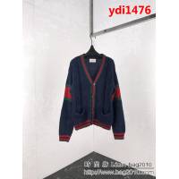 GUCCI古馳 18SS新款 粗線編織麻花 杏色開衫毛衣 情侶款 ydi1476