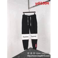 SUPREME 18FW秋冬新款 黑白拼接印花 百搭款 純棉衛褲  ydi1504