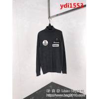 MONCLER蒙口 x 藤原浩合作系列 18年秋冬新款 高領貂絨 魔術貼徽章圖案 男款羊毛衫 ydi1553