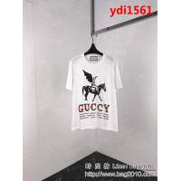 GUCCI古馳 19FW早春新款 騎馬戰士圖案 漸變色LOGO發泡印花 情侶款短袖 ydi1561