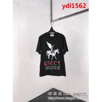 GUCCI古馳 19FW早春新款 騎馬戰士圖案 漸變色LOGO發泡印花 情侶款短袖 ydi1562