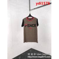 FENDI芬迪 19早春新款 全身FF字母 袖子拼色 男款短袖 ydi1578