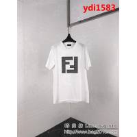 FENDI芬迪 19早春新款 雙F字母 雙股絲光棉短袖 男女同款 ydi1583