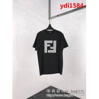 FENDI芬迪 19早春新款 雙F字母 雙股絲光棉短袖 男女同款 ydi1584