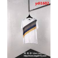FENDI芬迪 19早春新款 斜杠F字母 雙股絲光棉短袖 男女同款 ydi1602