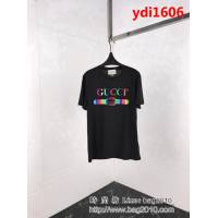 GUCCI古馳 19早春新款 漸變色logo印花 雙股絲光棉短袖 男女同款 ydi1606