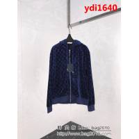 LV路易威登 18ss新款 經典暗紋老花logo提花圖案 男款絲絨套裝 ydi1640
