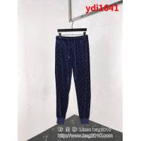 LV路易威登 18ss新款 經典暗紋老花logo提花圖案 男款絲絨套裝 ydi1641
