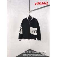 GVC紀梵希 18ss秋冬新款 下擺拼色字母圖案 羊羔毛薄棉外套 情侶款 ydi1662