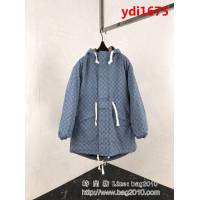 GUCCI古馳 18ss秋冬新款 中長款 全身雙G提花logo 舒適保暖外套 男女同款 ydi1675