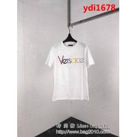 VERSACE範思哲 19ss早春新款 彩色Versace字母刺繡logo 精梳棉短袖 男女同款 ydi1678