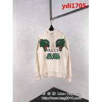 GUCCI古馳 18ss4秋冬新款 咆哮狼頭圖案 杏色 連帽衛衣 情侶款 ydi1705