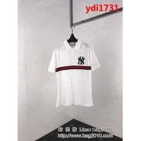 GUCCI古馳 19早春新款 官網同步 NY系列  絲光珠地棉Polo衫 男女同款 ydi1731