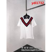 GUCCI古馳 19早春新款 官網同步 NY系列  絲光珠地棉Polo衫 男女同款 ydi1732
