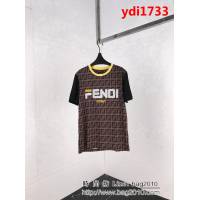 FENDI芬迪 19早春新款 袖子拼色 植絨Fendi字母 男款短袖 ydi1733