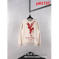GUCCI古馳 18ss新款 人物吹嗩呐 後背花朵印花圖案 抓絨衛衣 男女同款 ydi1737