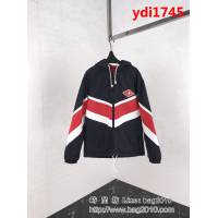 GUCCI古馳 18秋冬新款 鹿晗同款 拼色連帽夾克棉服 情侶款 ydi1745