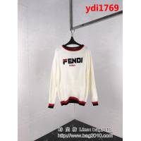 FENDI芬迪 18ss秋冬新款 刺繡新logo 撞色針織毛衣 寬鬆版 男女同款 ydi1769