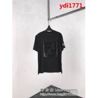 FENDI芬迪 19ss早春新款 袖子字母刺繡logo 純棉短袖 男女同款 ydi1771