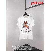 BURBERRY巴寶莉 19ss早春新款 騎士戰馬小鹿印花 純棉白色短袖 男女同款 ydi1792