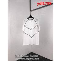 GVC紀梵希 19ss早春新款 定制坎車走線主題 刺繡LOGO 白色絲光棉短袖 情侶款 ydi1799