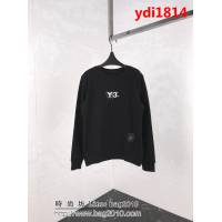 Y-3山本耀司 18ss秋冬新款 前後logo壓膠印花 簡約百搭款 純棉加絨衛衣 男女同款 ydi1814