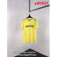 GUCCI古馳 19ss早春新款 糖果色系列 簡單印花logo 絲光棉短袖 百搭款 男女同款 ydi1837