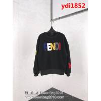 FENDI芬迪 18ss秋冬新款 羊羔毛套頭 彩色Fendi字母 黑色衛衣 男女同款 ydi1852