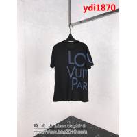 LV路易威登 19早春新款 字母印花 黑色純棉 男款短袖 ydi1870