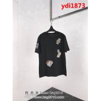LV路易威登 勳章刺繡貼圖系列 19ss早春新款 百搭款 黑色絲光棉短袖 男女同款 ydi1873
