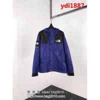 SUPREME X TNF 重工聯名皮質 紫色 抓絨衝鋒衣 情侶款 ydi1887