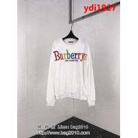 BURBERRY巴寶莉 18ss秋冬 專櫃同步 彩虹字母刺繡 純棉毛巾底 白色絨布衛衣 情侶款 ydi1927
