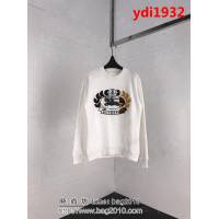 BURBERRY巴寶莉 18秋冬新款 Unisex 麥穗皇冠騎士刺繡logo 白色抓絨衛衣 ydi1932