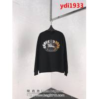BURBERRY巴寶莉 18秋冬新款 Unisex 麥穗皇冠騎士刺繡logo 黑色抓絨衛衣 ydi1933