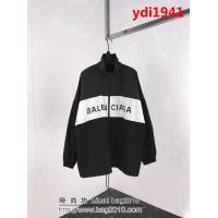 BALENCIAGA巴黎世家 18秋冬 logo印花拼 OS版型 牛仔風衣外套 情侶款 ydi1941