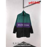 BALENCIAGA巴黎世家 18秋冬綠紫黑 拼接防風 風衣夾克 情侶款 ydi1943