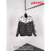 FENDI芬迪 18ss秋冬新款 黑白織帶拼色滿印logo 鹿皮絨 男款夾克外套 ydi1952