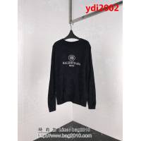Balenciaga巴黎世家 18ss秋冬 雙B刺繡字母針織毛衣 深藍色/灰色兩色入 情侶款 ydi2002