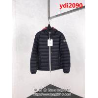 MONCLER蒙口 LONGUE SAISON系列 帽領紅白藍撞色 CEZE藏藍色 新季連帽羽絨服 ydi2090