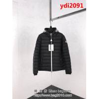 MONCLER蒙口 LONGUE SAISON系列 帽領紅白藍撞色 CEZE藏藍色 新季連帽羽絨服 ydi2091