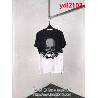 MMJ Ｍastemind world19AW早春新款 日本限定款 骷髏頭復古拼接 印花男款短袖  ydi2103
