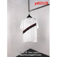 FENDI芬迪 19ss roma系列 定制復古織帶 ins爆款 白色男短袖 ydi2119