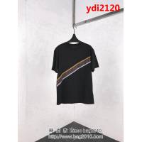FENDI芬迪 19ss roma系列 定制復古織帶 ins爆款 黑色男短袖 ydi2120