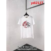 BURBERRY巴寶莉 19ss早春新款 拼色刺繡麥穗騎士 男款短袖 精密刺繡工藝 ydi2127