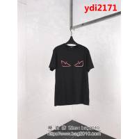 FENDI芬迪 19ss早春新款短袖 小怪獸字母印花圖案 定制絲光面料 高版本情侶款 ydi2171