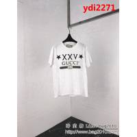 Gucci古奇 19ss新款短袖 xxv系列logo 採用絲光面料 三標齊全男女同款 ydi2271
