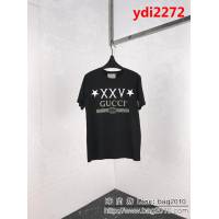 Gucci古奇 19ss新款短袖 xxv系列logo 採用絲光面料 三標齊全男女同款 ydi2272