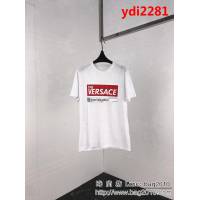 Versace範思哲 19ss早春新款短袖 塗鴉Versace字母logo 原版定制純棉面料 高版本男女同款 ydi2281